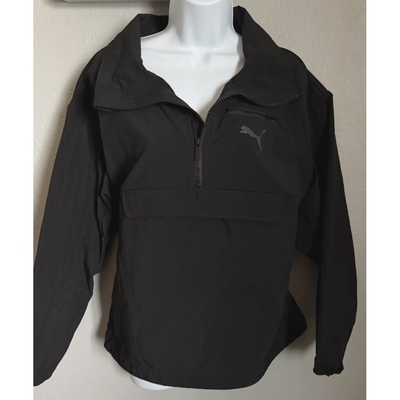 Puma Jackets & Blazers - Puma Half Zip Pullover Windbreaker Jacket Women's Size Small Black Lightweight